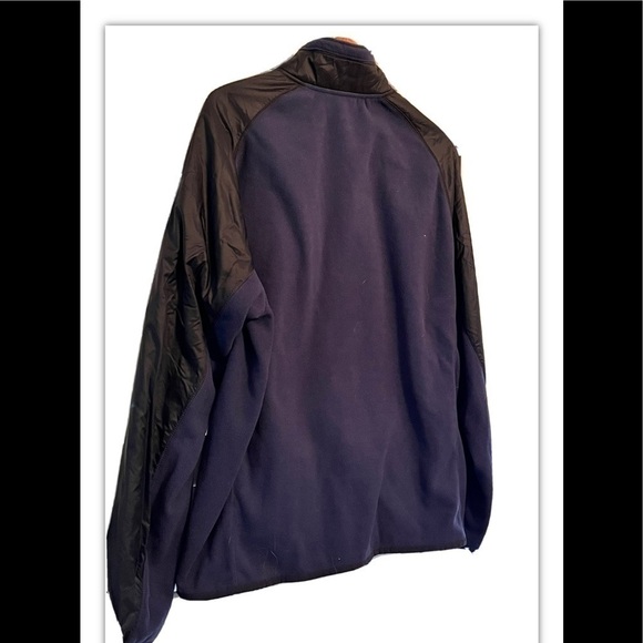 Nike Sportswear Men Sz XL Black Blue Zip Fleece  Nylon Activewear Running Jacket - Picture 5 of 10